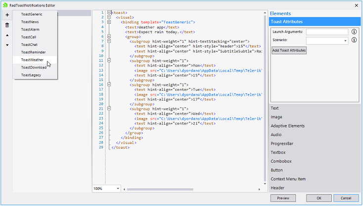 WinForms RadToastNotification Add