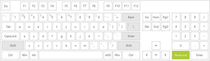 WinForms RadVirtualKeyboard Overview