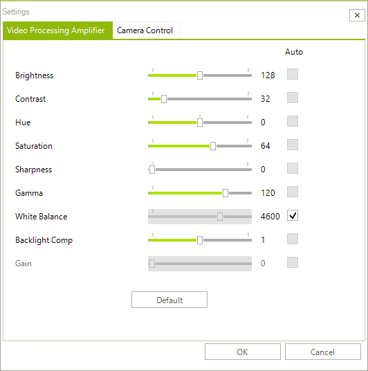 WinForms RadWebCam Settings Dialog