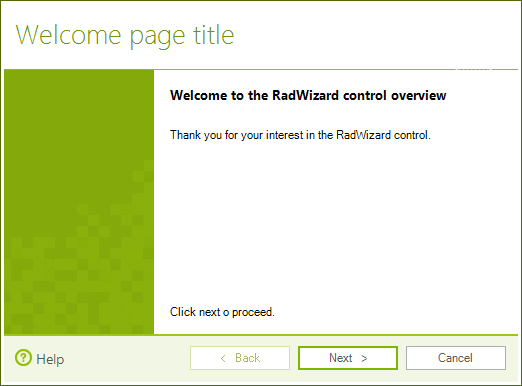 WinForms RadWizard Overview Image