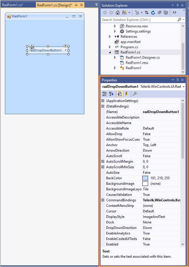 Explore Control Properties in Form Designer