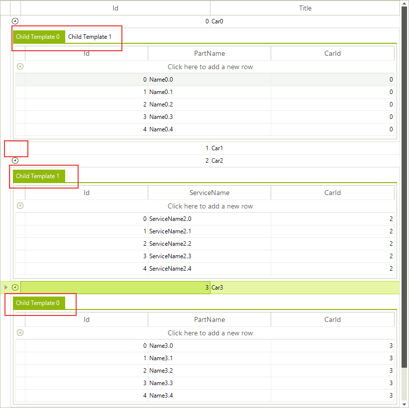 WinForms RadGridView Using formatting event to hide empty tabs
