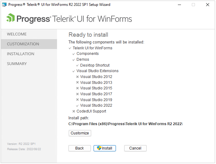 installer for visual studio winforms