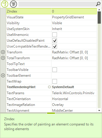 WinForms RadPropertyGrid Default Sorting