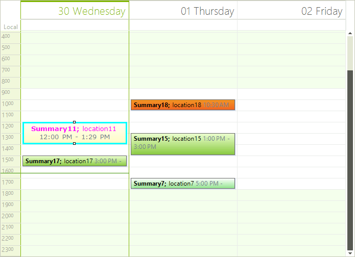 WinForms RadScheduler Formatting Appointments