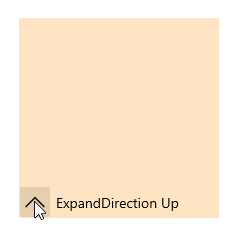 WinUI RadExpander ExpandDirection set to Up