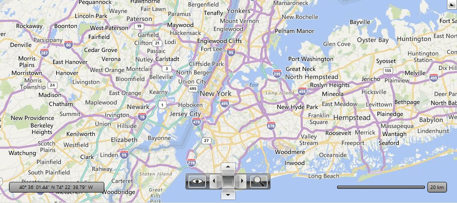WinUI RadMap Rad Map Features Providers Bing Map Birdseye