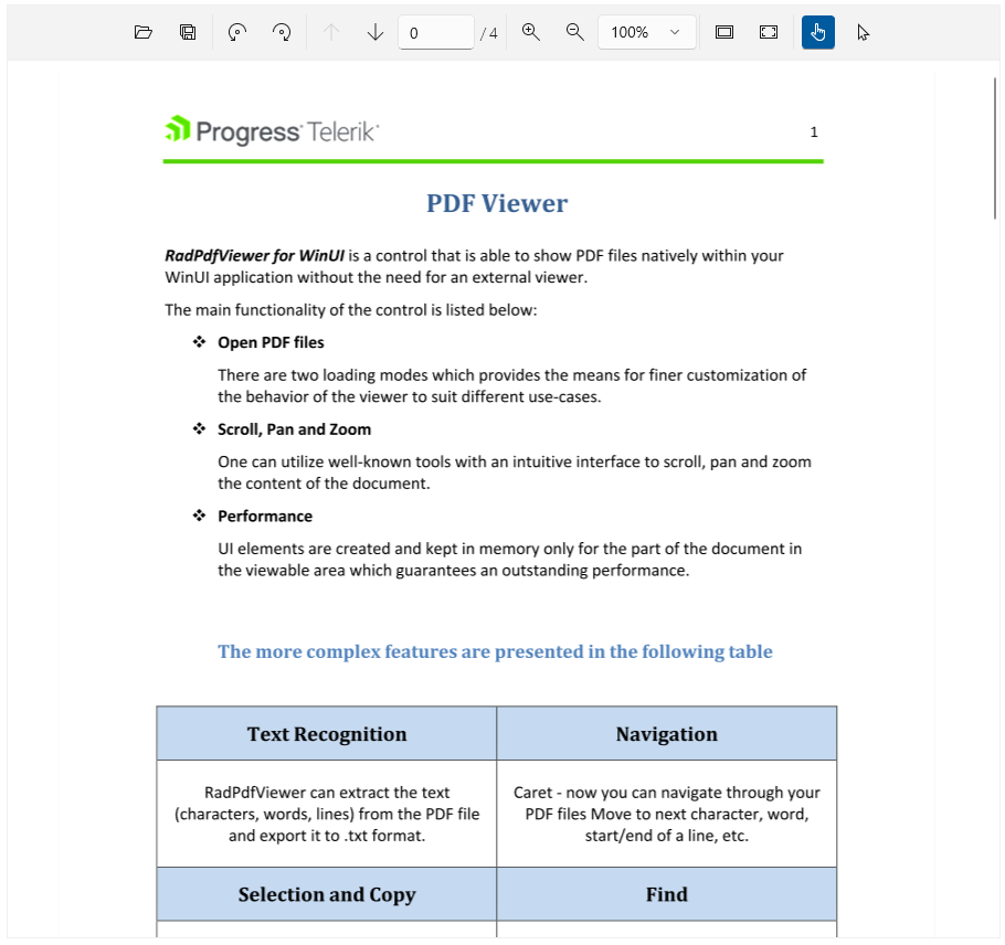 WinUI RadPdfViewer RadPdfViewer Overview