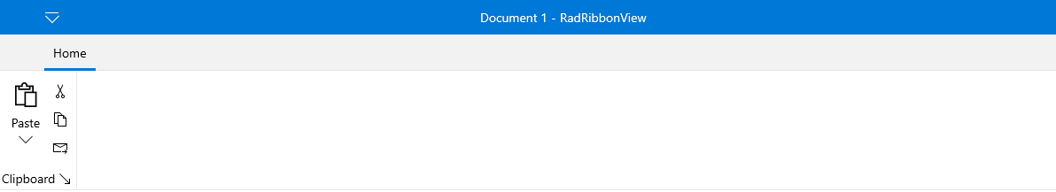 WinUI RadRibbonView Rad Ribbon View Resizing Default Variant