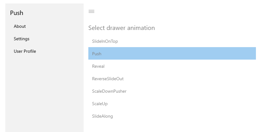 WinUI RadSideDrawer Overview