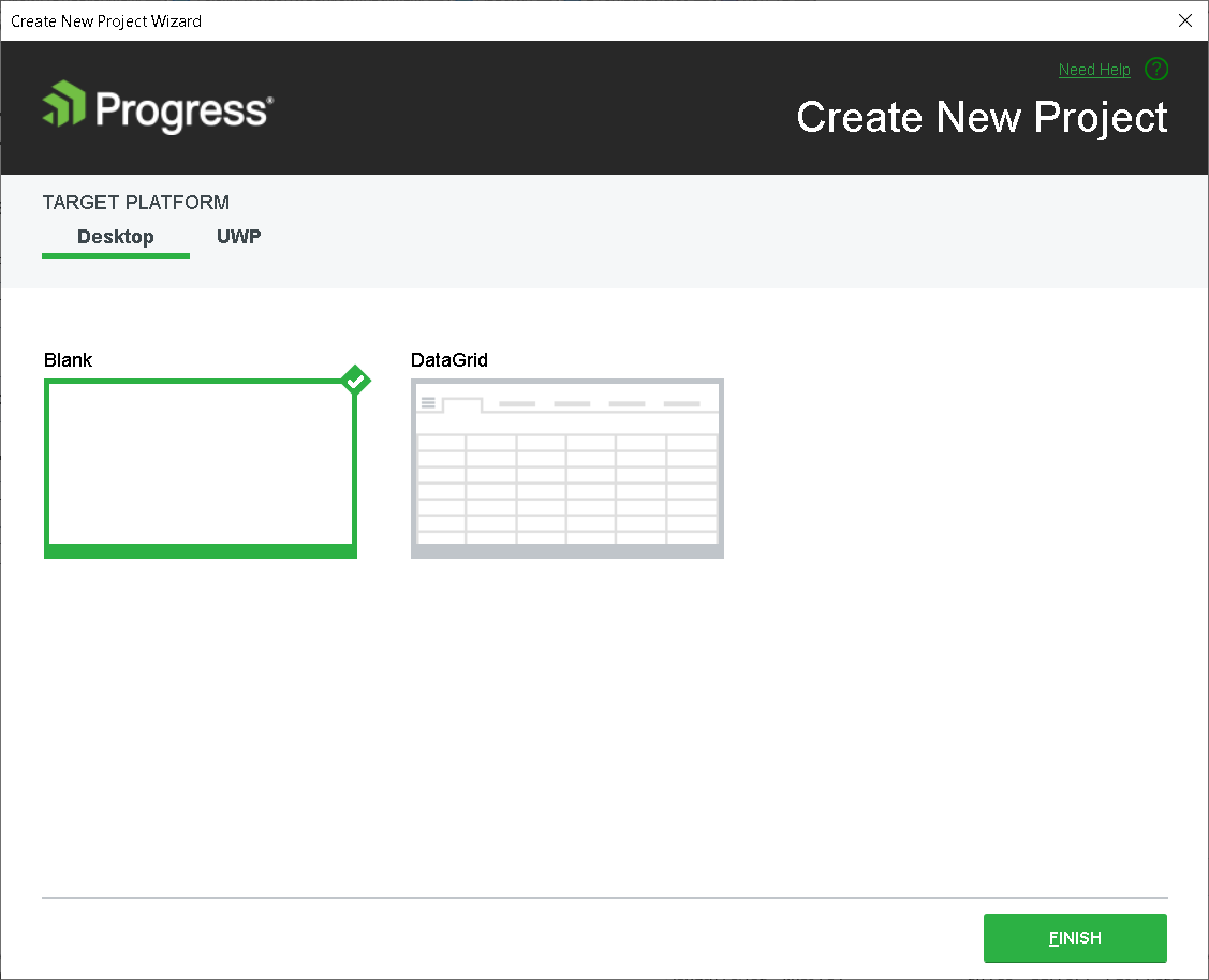 Create New Project Wizard