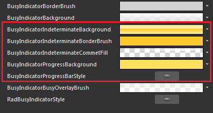 WPF RadBusyIndicator Blend Resources