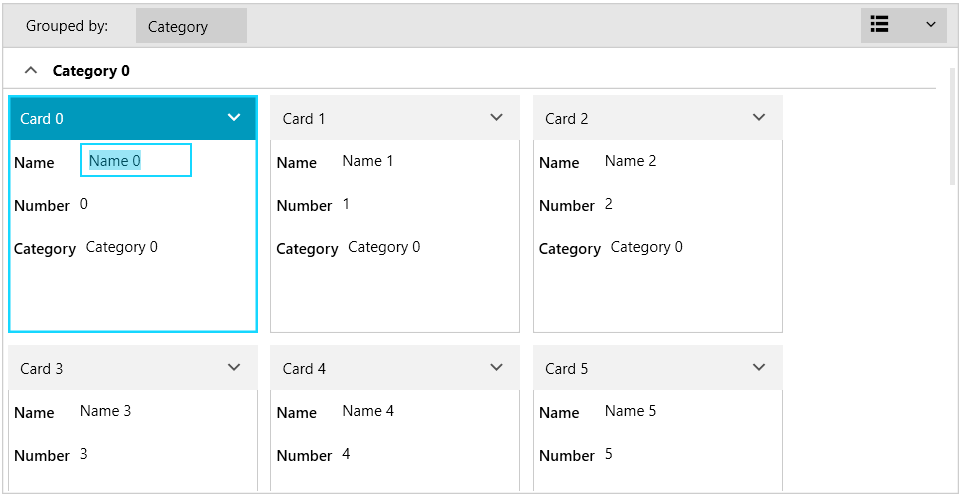 WPF RadCardView Data field in edit mode