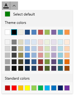 A picture showing RadColorPicker with custom automatic color and button text