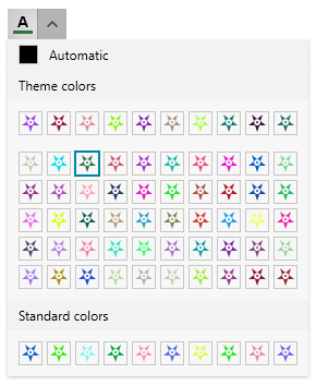 A picture showing RadColorPicker with custom items template