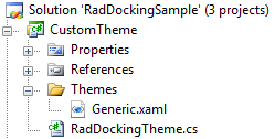 WPF RadDocking Custom Theme WPF
