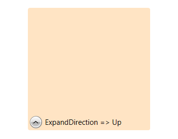 WPF RadExpander ExpandDirection set to Up