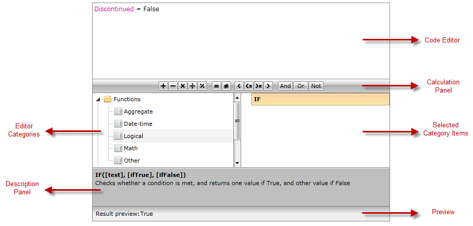 WPF RadExpressionEditor Visual Structure