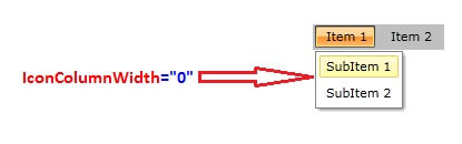 WPF RadMenu Icon Column Width 0