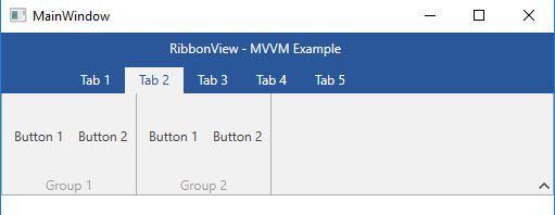 MVVM RadRibbonView in the Office2016 theme
