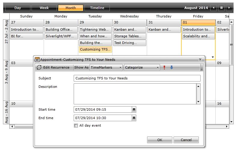 scheduleview overview