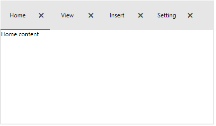 telerik tabview content