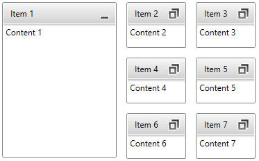 WPF RadTileView Minimized area with 2 columns