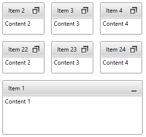 WPF RadTileView Minimized area with 2 rows