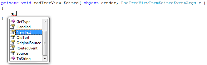 WPF RadTreeView Getting the header text