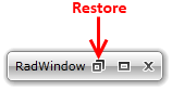 WPF RadWindow Restore Button