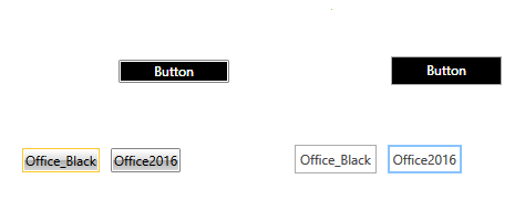 RadButtons with Office_Black and Office2016 themes