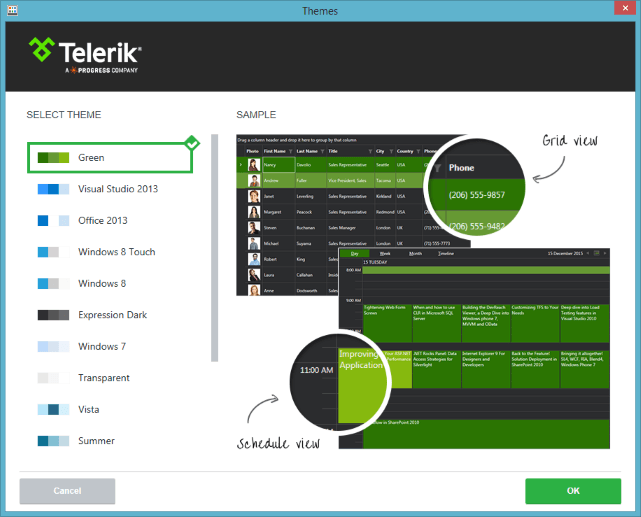 WPF Visual Studio Themes Window