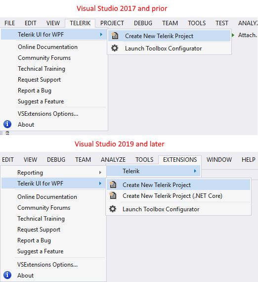 VSExtentions WPF Overview Menu Create