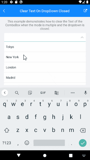 ComboBox Clear Text when DropDown is Closed