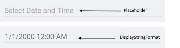 DateTime Picker Visual Structure