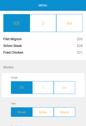 RadSegmentedControl example