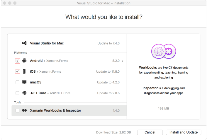 visual studio for mac image size