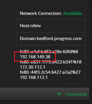 Host local IP address