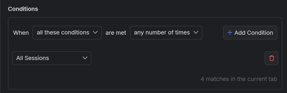 A condition to match all sessions