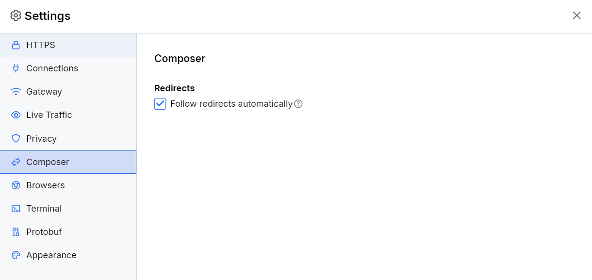 default Composer settings