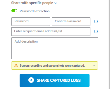 Share with specific people option