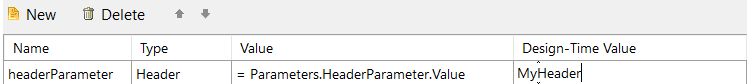 Set the Header parameter value in the WebServiceDataSource Wizard
