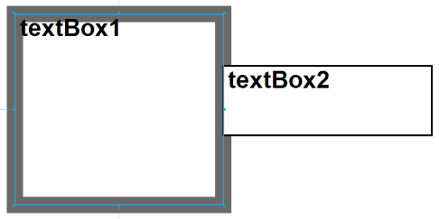 A preview of two TextBoxes whose Borders are Overlapping.