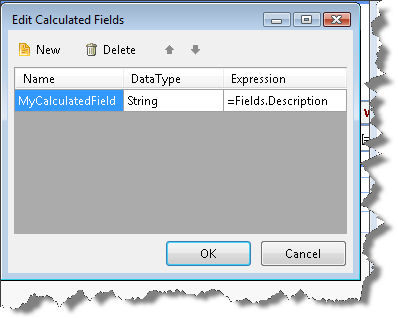 The Edit Calculated Fields dialog of the Report Designer invoked from the Data Explorer