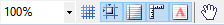 A preview of the Visual Studio Report Designer's toolstrip used to turn on/off functionalities