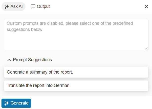 Image of the Prompt UI