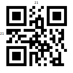 Barcode QR Code version 1