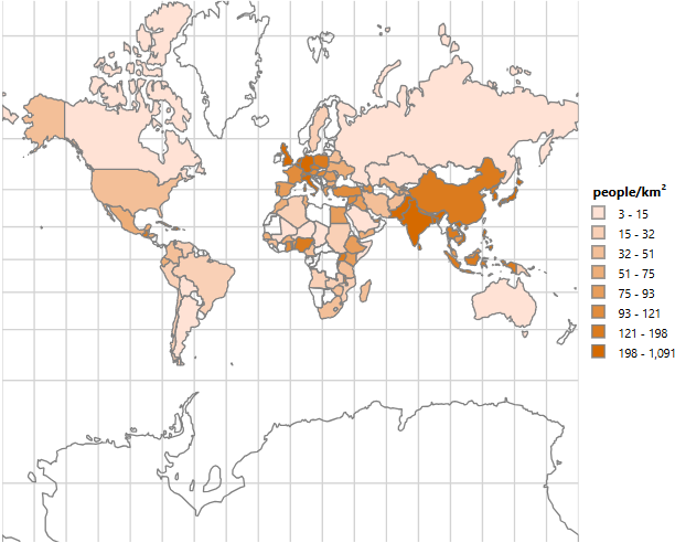 Choropleth map ><