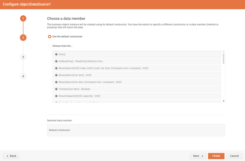 Object Data Source ><
