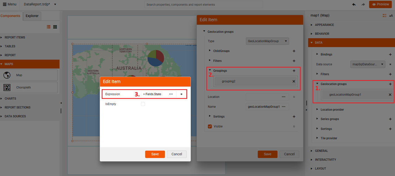 Adding a GeoLocationMapGroup ><